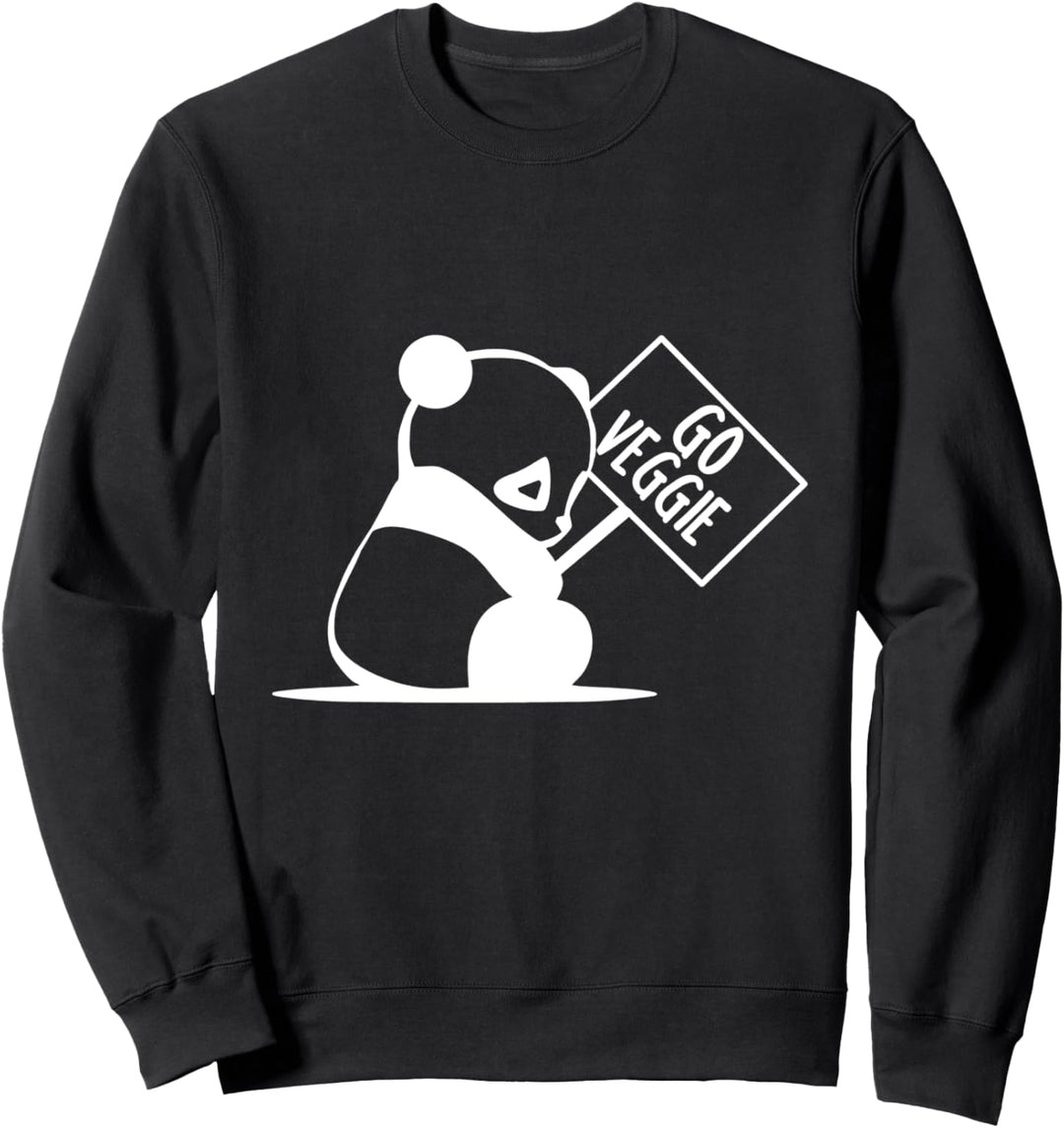 Go Veggie Panda - Vegetarier - Veganer - Vegetarian Sweatshirt