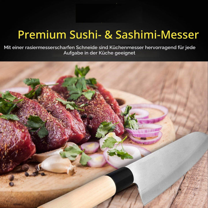 SekiRyu Santoku Küchenmesser, Edelstahl, Silber
