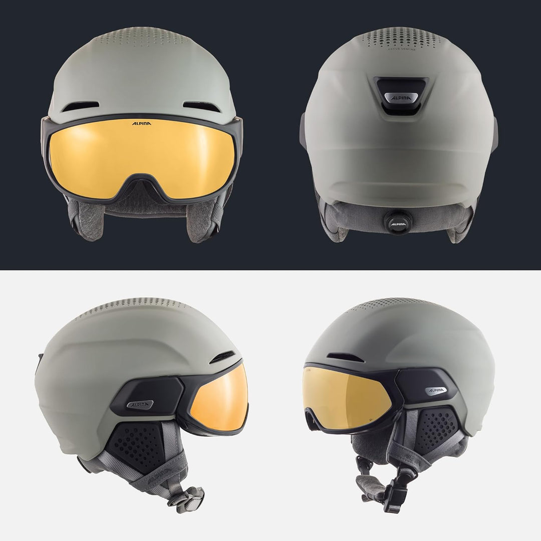 ALPINA ALTO Q-LITE - Sicherer, Stossabsorbierender &amp; Individuell Anpassbarer Skihelm Mit Kontrastver