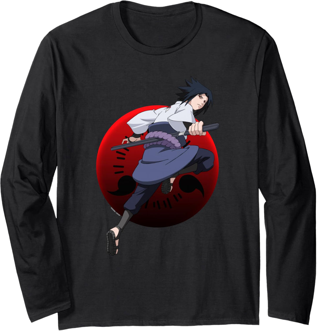 Naruto Shippuden Sasuke with Sharingan Langarmshirt