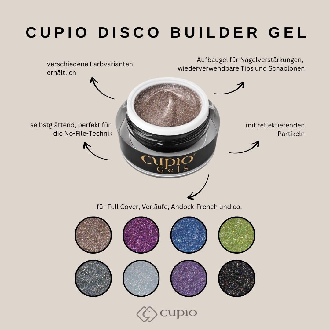 Builder Gel Cupio Disco - Electric Blue 15ml