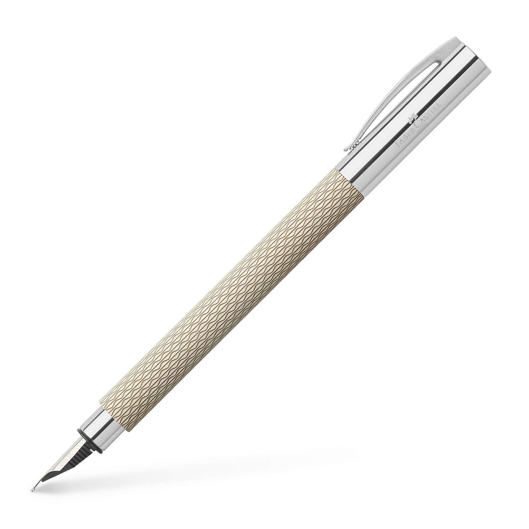 Faber-Castell 149622 - Füller Ambition OpArt, Federbreite EF, White Sand, 1 Stück White Sand Füller