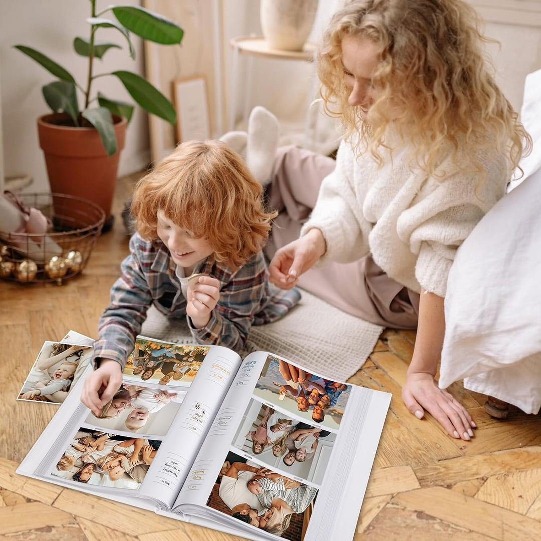 Lanpn Baby Photo Album 10x15 300 Fotos, 4x6 Fotoalbum Babyalbum Einsteckalbum, Leinen Einstecken Fot