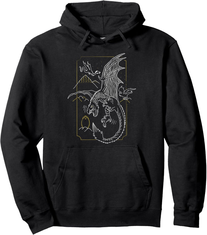 Harry Potter Dragon Line Art Pullover Hoodie