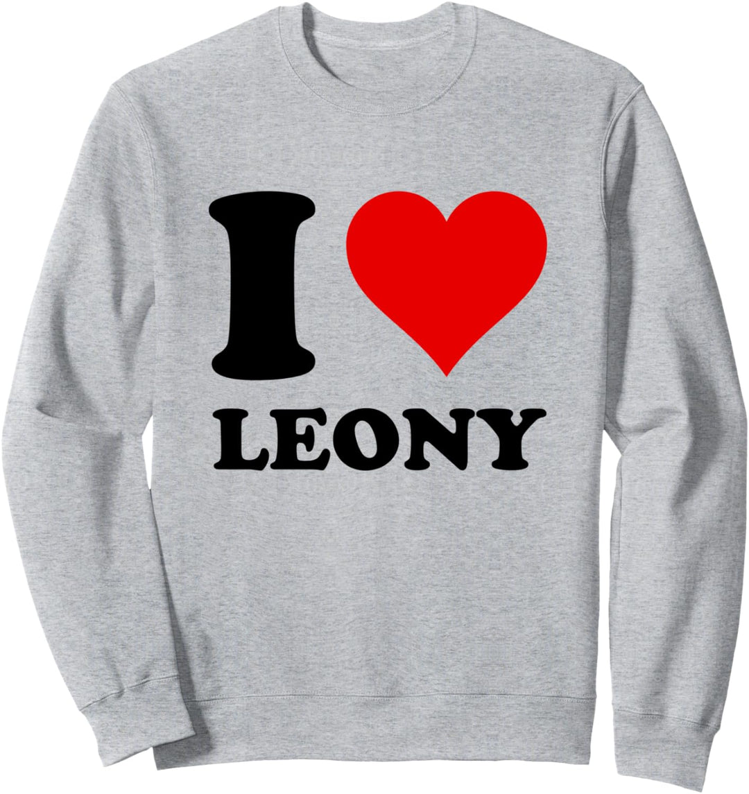 Rotes Herz Ich Liebe Leony Sweatshirt