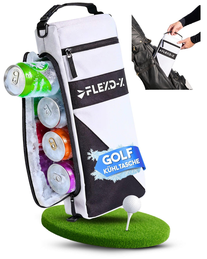 Premium Golf Bierkühler Kühltasche für Golftasche | Eiskalte 6 Dosen | Hält Getränke stundenlang kal