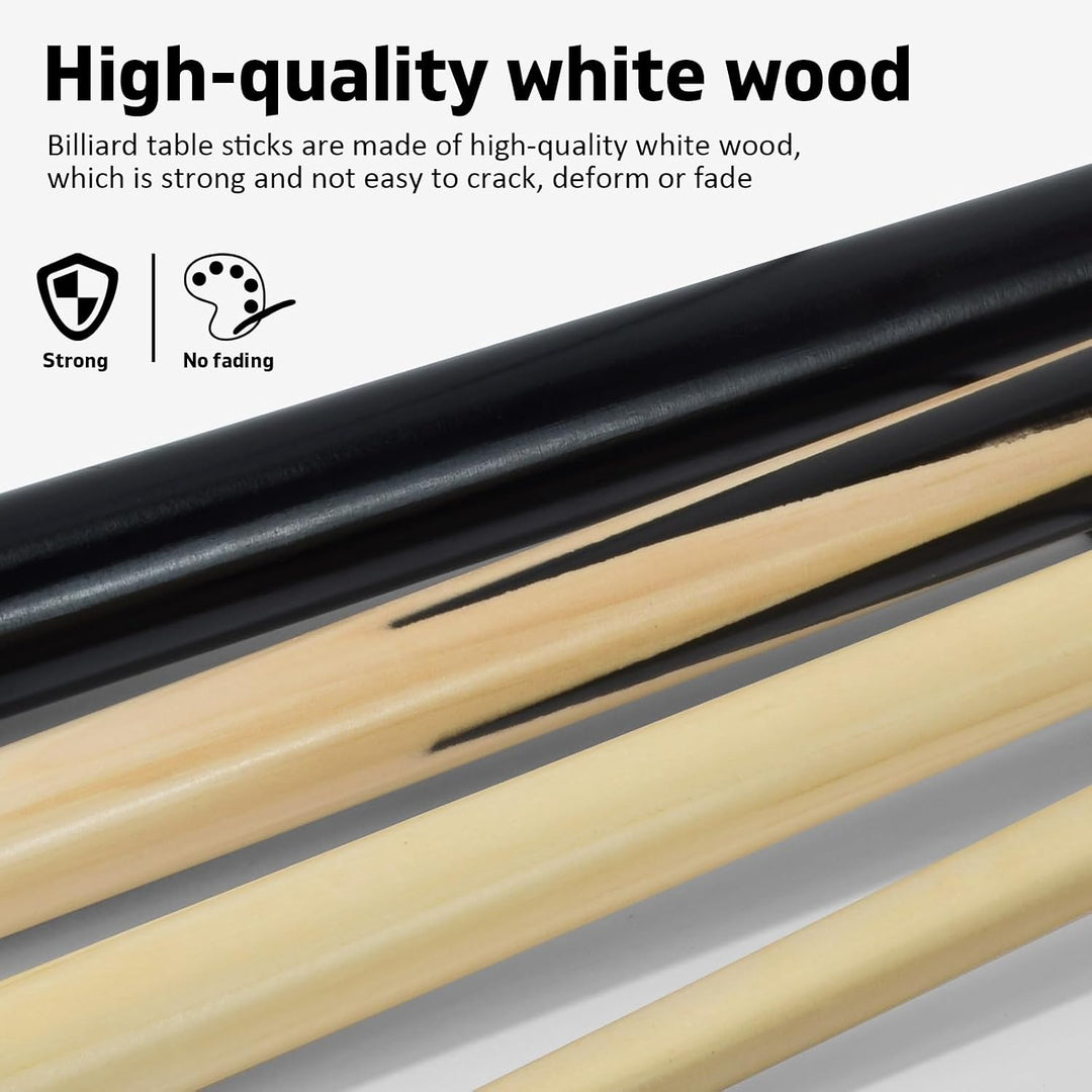 Billairds Billairds Queuestab mit 13 mm Faserlederspitze, Poolstick 121,9 cm, 2 Stück