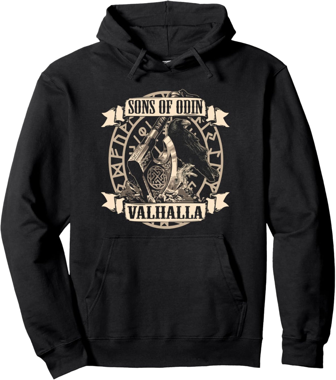 Sons of Odin Valhalla Wikinger Krieger Nordmänner Pullover Hoodie