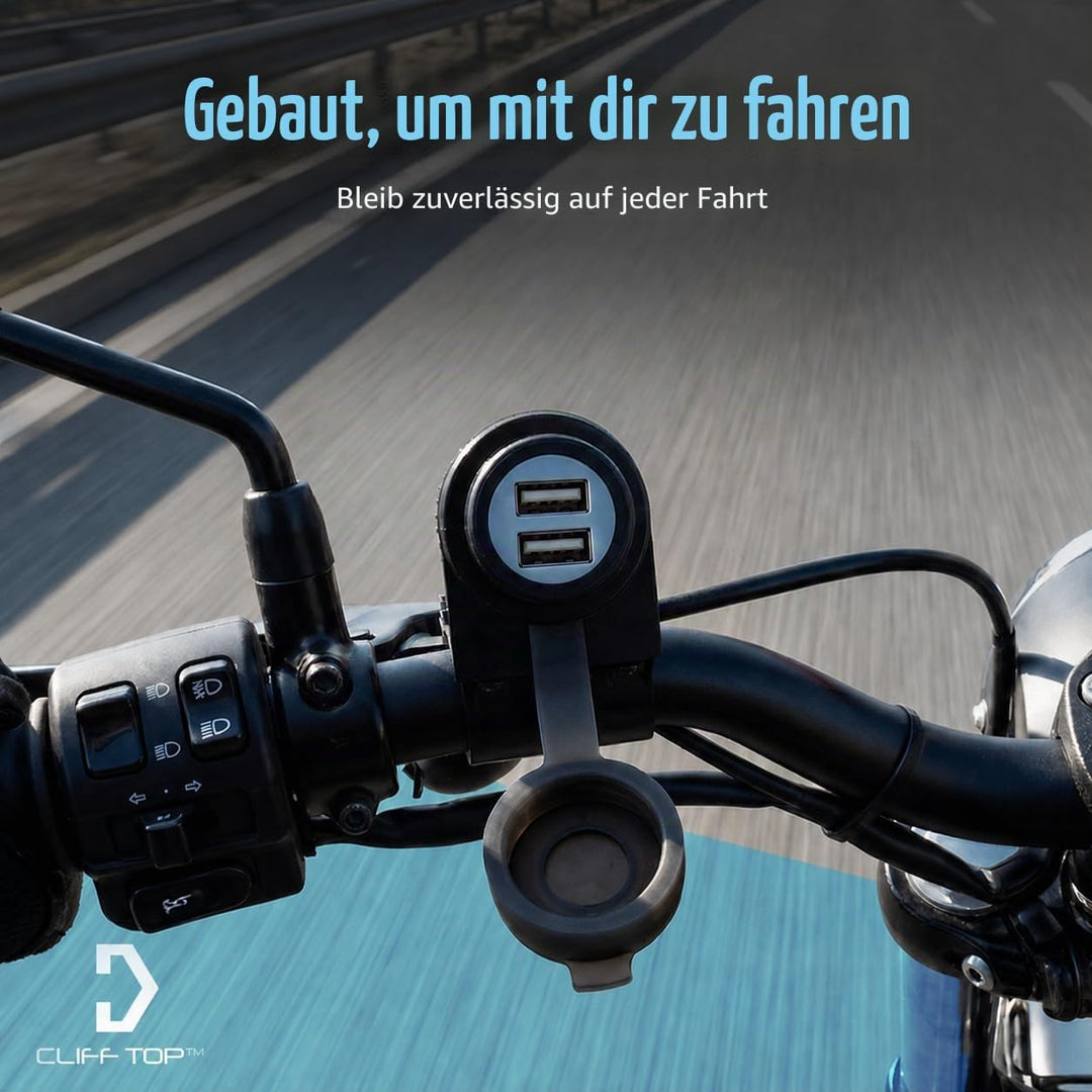 Cliff Top 4A 20W USB-Ladegerät für Motorräder aus, mit magnetischem Netzschalter, strapazierfähig, w