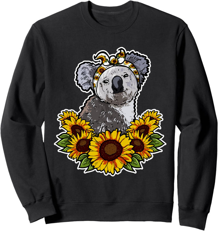 Koala Bär Sonnenblumen Dekor Koala Sweatshirt